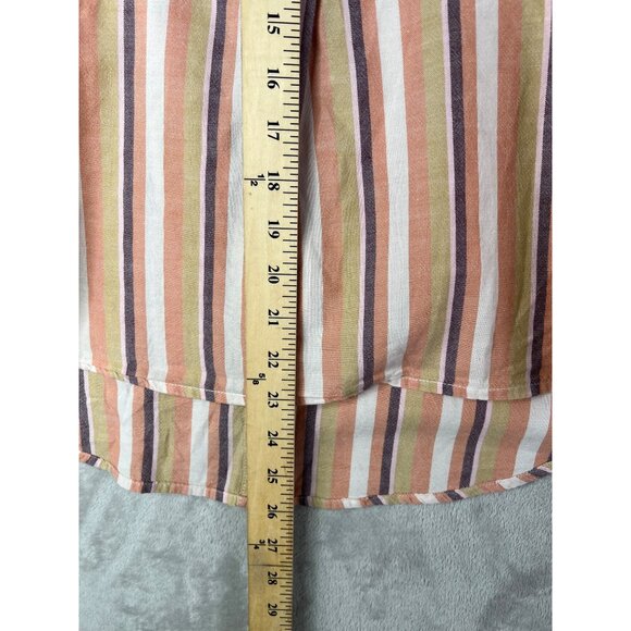 Madewell Womens Courier Striped Button-Back Oversized Shirt Multicolor Large - Picture 6 of 14